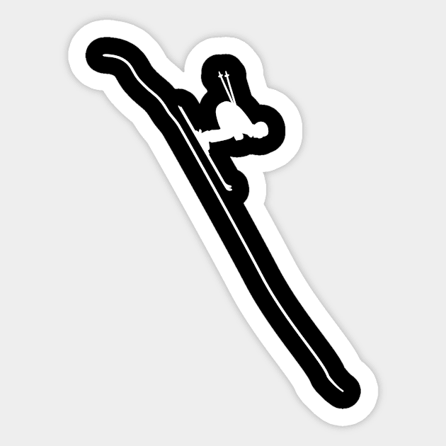 Ski downhill Sticker by Designzz